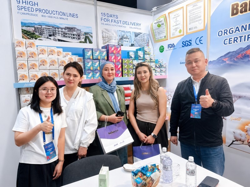 Bainuo Successfully Showcases Feminine Hygiene Solutions at China Commodity Fair Kazakhstan 2026