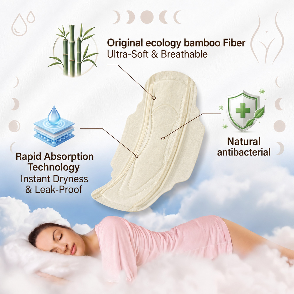 Bamboo Fiber Sanitary Pads