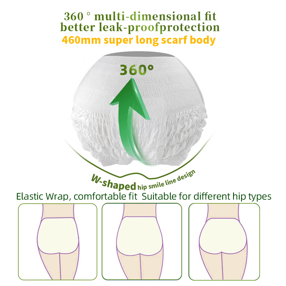 Plus Size Menstrual Pants-Wood Pulp