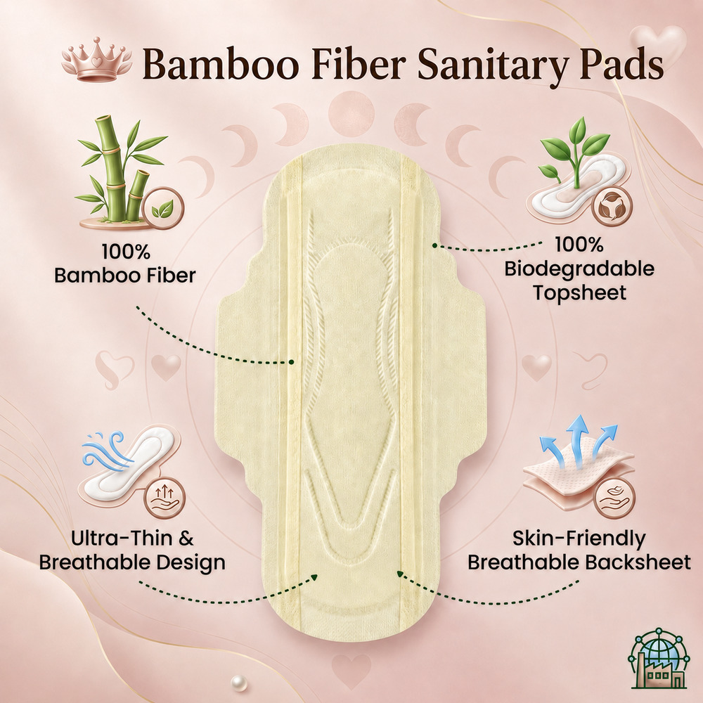 Bamboo Fiber Sanitary Pads