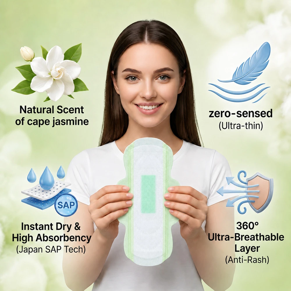 Serviettes hygi&eacute;niques Cape Jasmine