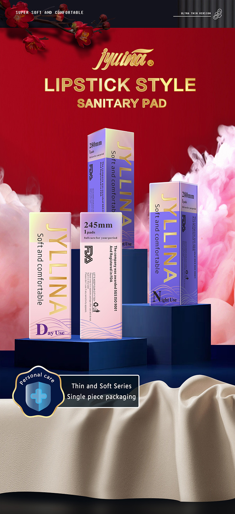 Lipstick Package Sanitary Pads
