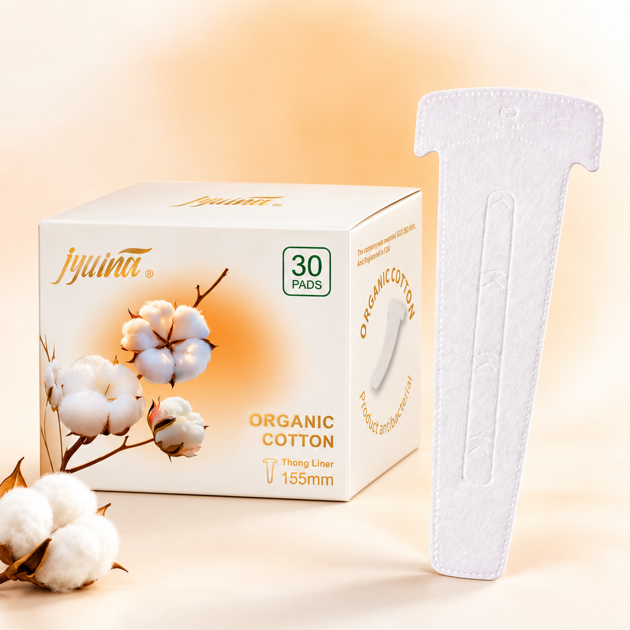 Organic Cotton T-Shaped Thong Panty Liner
