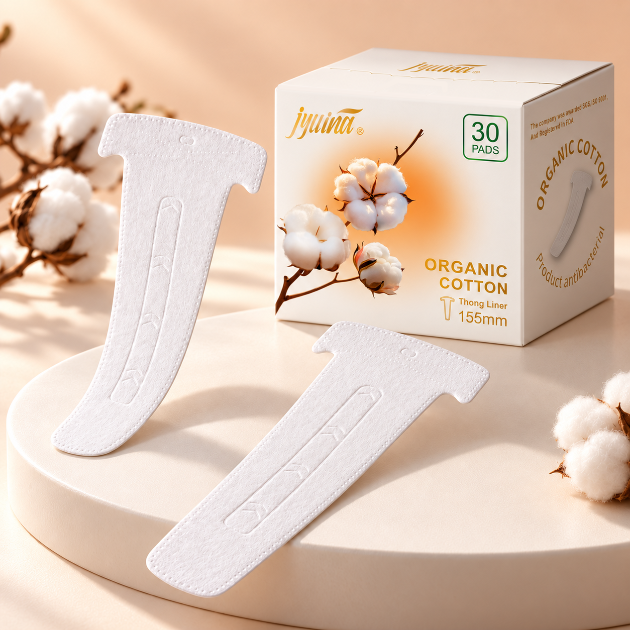 Organic Cotton T-Shaped Thong Panty Liner
