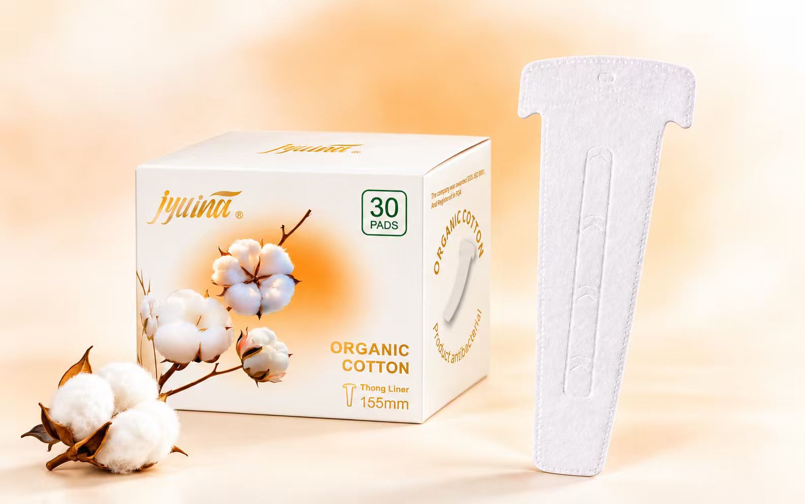 Organic Cotton T-Shaped Thong Panty Liner